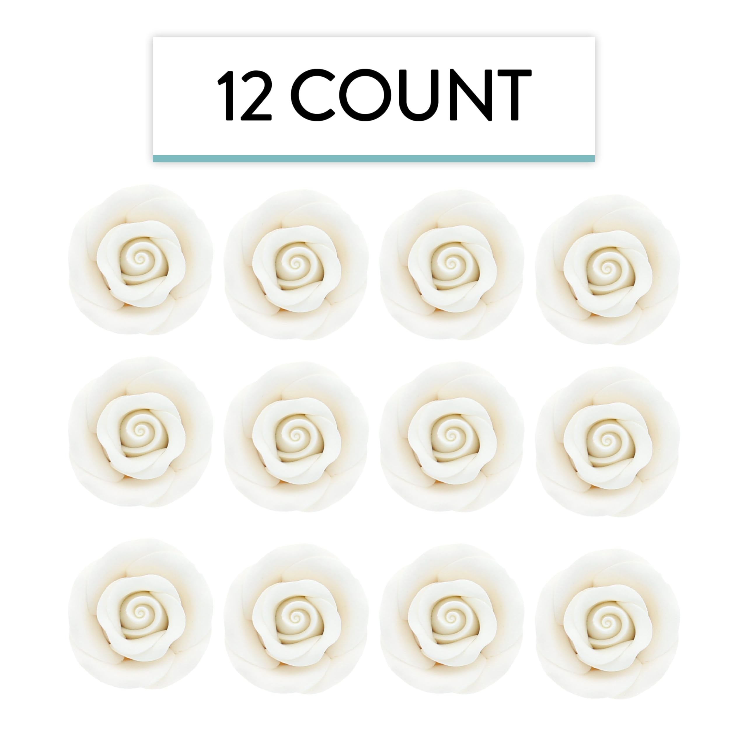 Premium Roses for Decorating Cakes and Cupcakes, by Global Sugar Art, Medium, Lavender Pink Yellow Peach