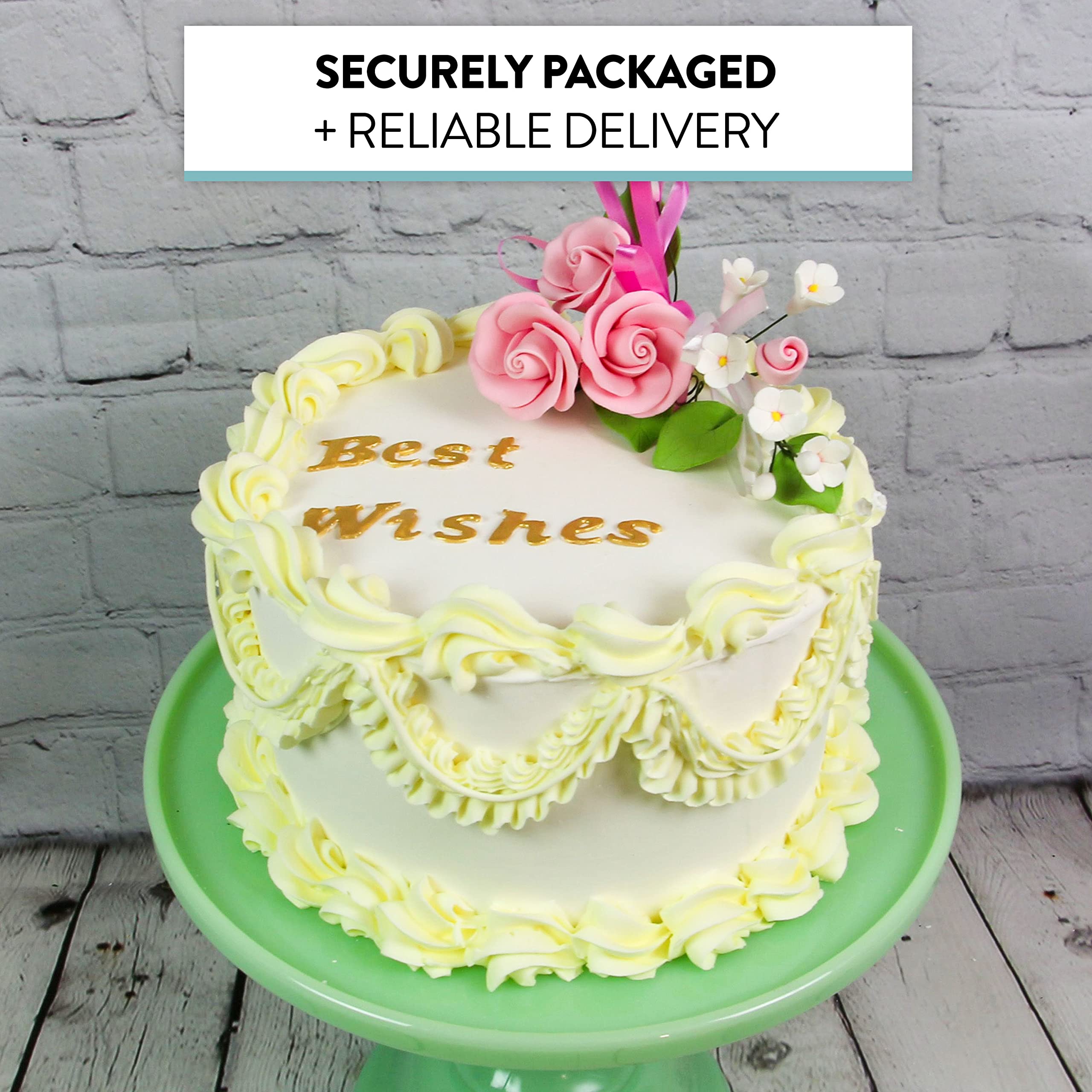 Petite Rose Spray, Sugar Flower Spray for Cakes, by Global Sugar Art, Pink 2 Count