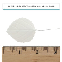 Hydrangea Leaves, Gum Paste Cake Decorations by Global Sugar Art, White, Multiple Sizes