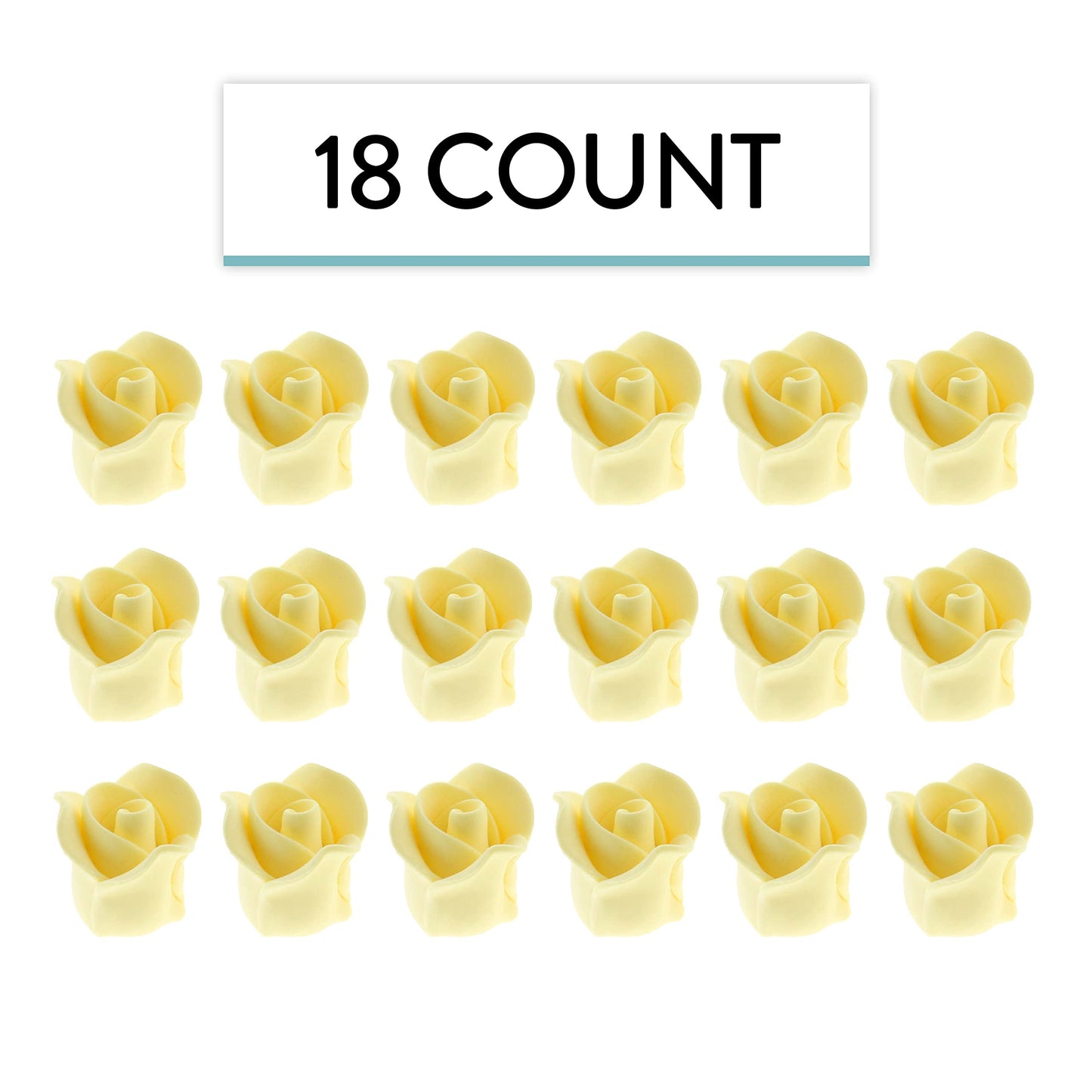 Tiny Yellow Rose Toppers, 3/4-Inch