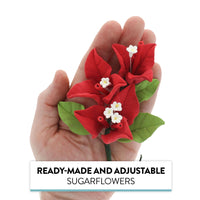 Bougainvillea Sugar Cake Flowers, Tropical Cake Decorations, by Global Sugar Art, Red