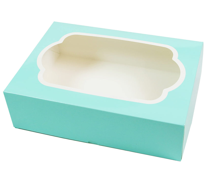 Global Sugar Art Auto-Popup 1/8 Sheet Box with Window, 10 x 7 x 4 Inches