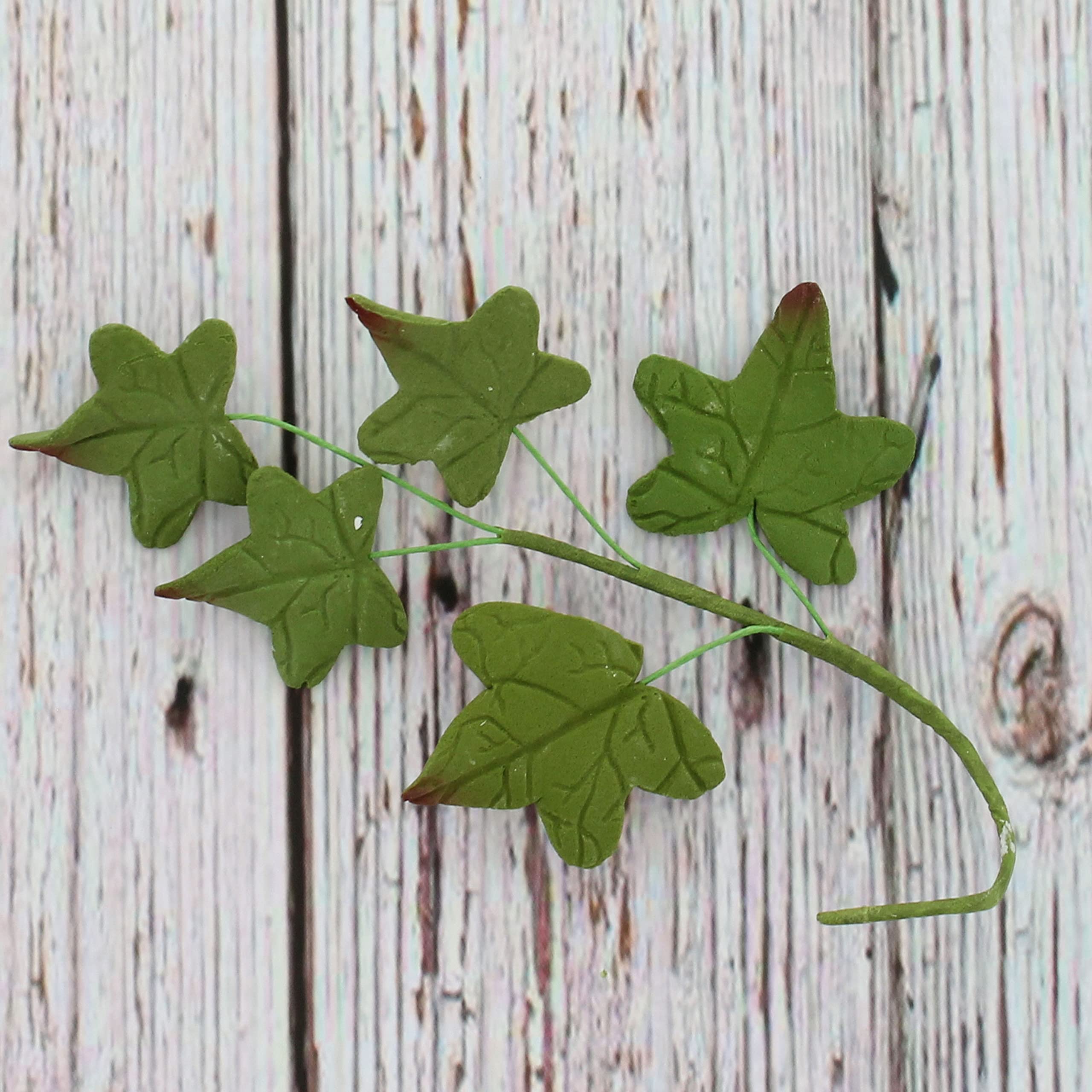 Ivy Leaf  Spray  Cake Decoration by Chef Alan Tetreault, Global Sugar Art, 5 Count