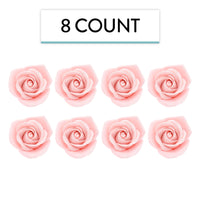 Peace Rose Sugar Flowers for Cake Decorating, by Global Sugar Art, Medium, Pink