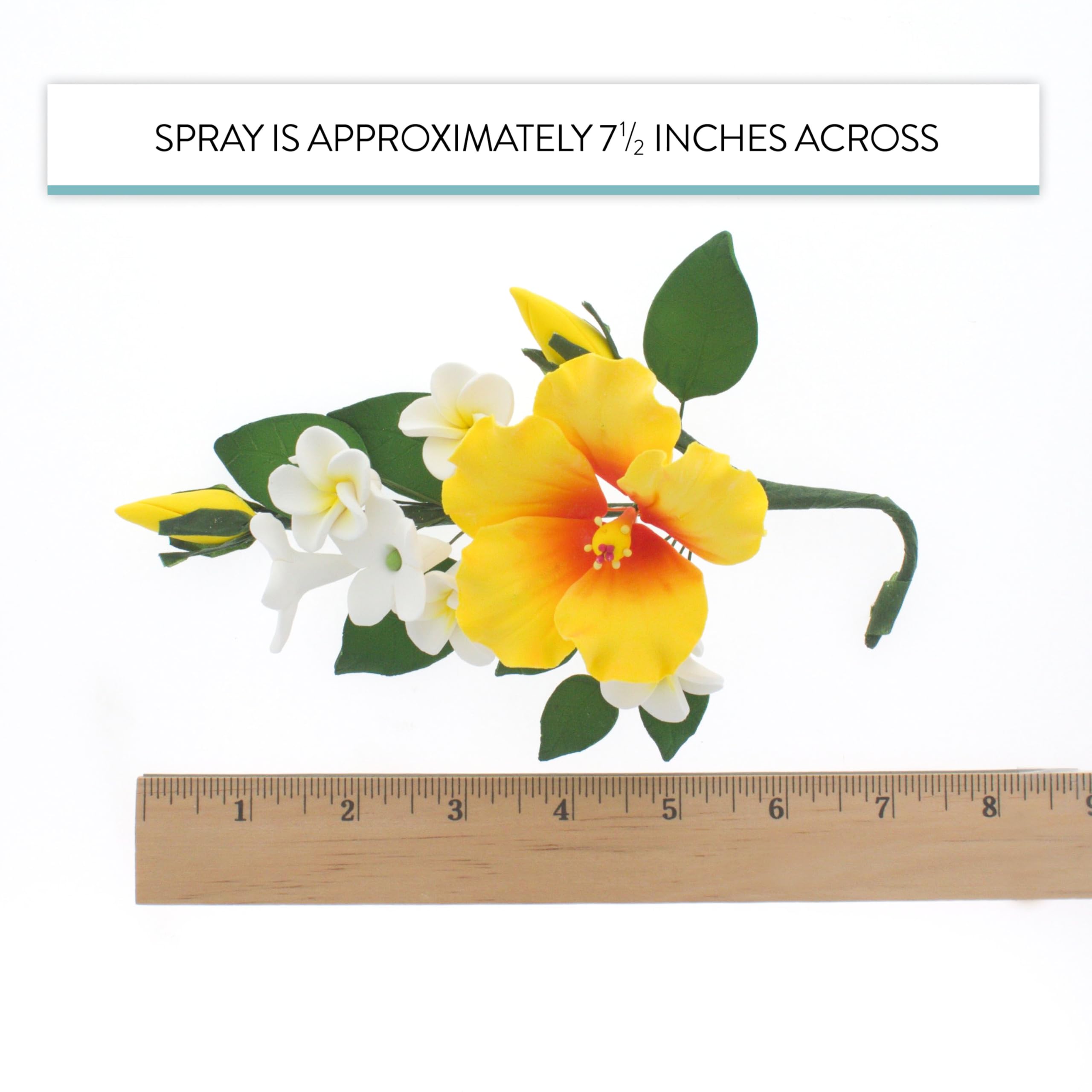 Premium Hibiscus Sugar Flower Sprays by Global Sugar Art, Yellow