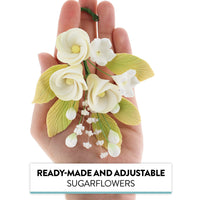 Tropical Cake Topper Frangipani Spray Gum Paste Flower by Global Sugar Art, Small