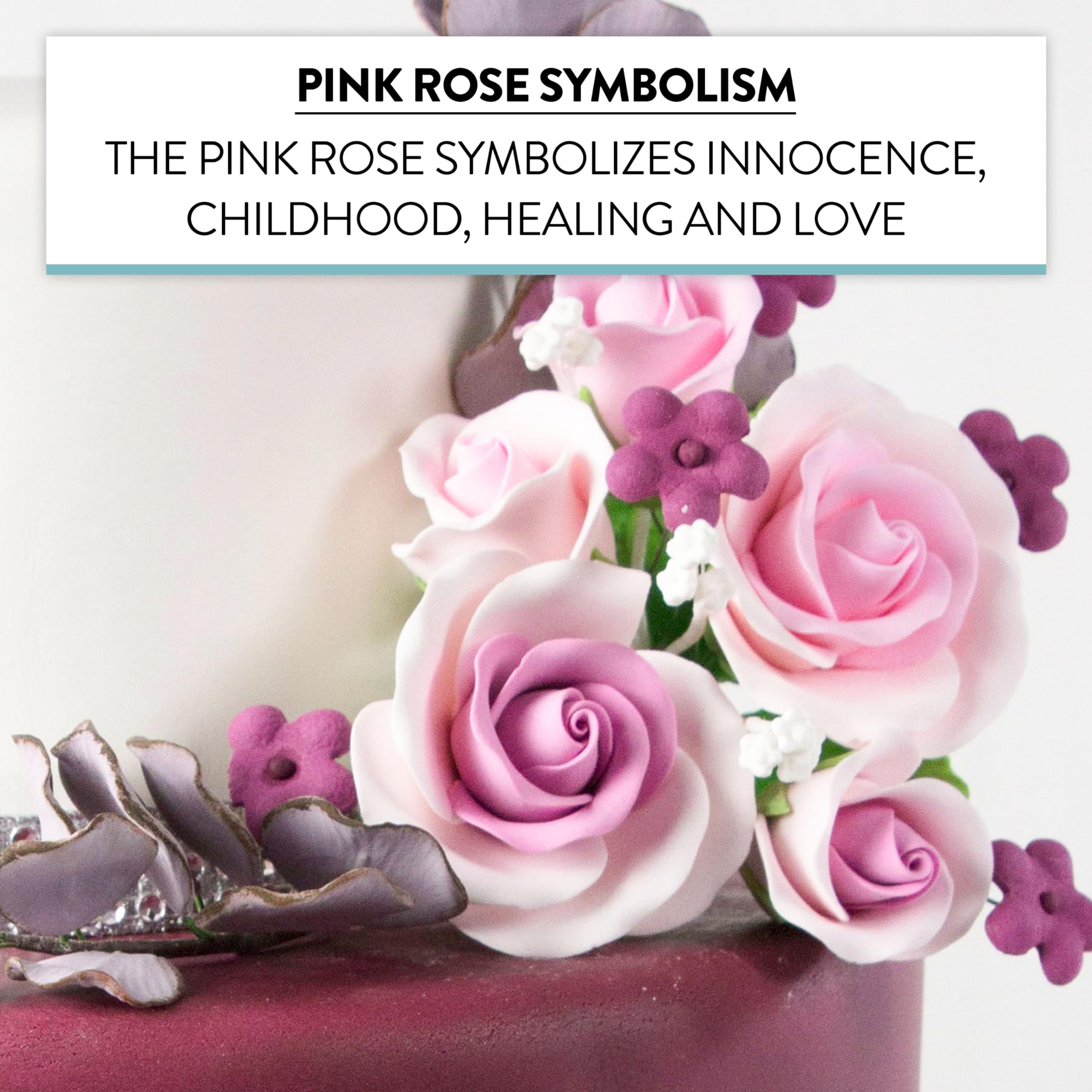 Rose Bouquet Cake Decoration, Elegant Garden Rose Cake Topper, by Global Sugar Art, Pink and Lavender