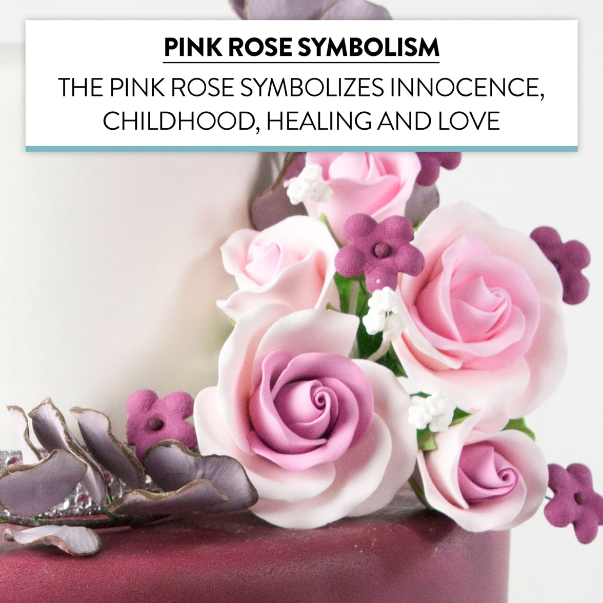 Rose Bouquet Cake Decoration, Elegant Garden Rose Cake Topper, by Global Sugar Art, Pink and Lavender