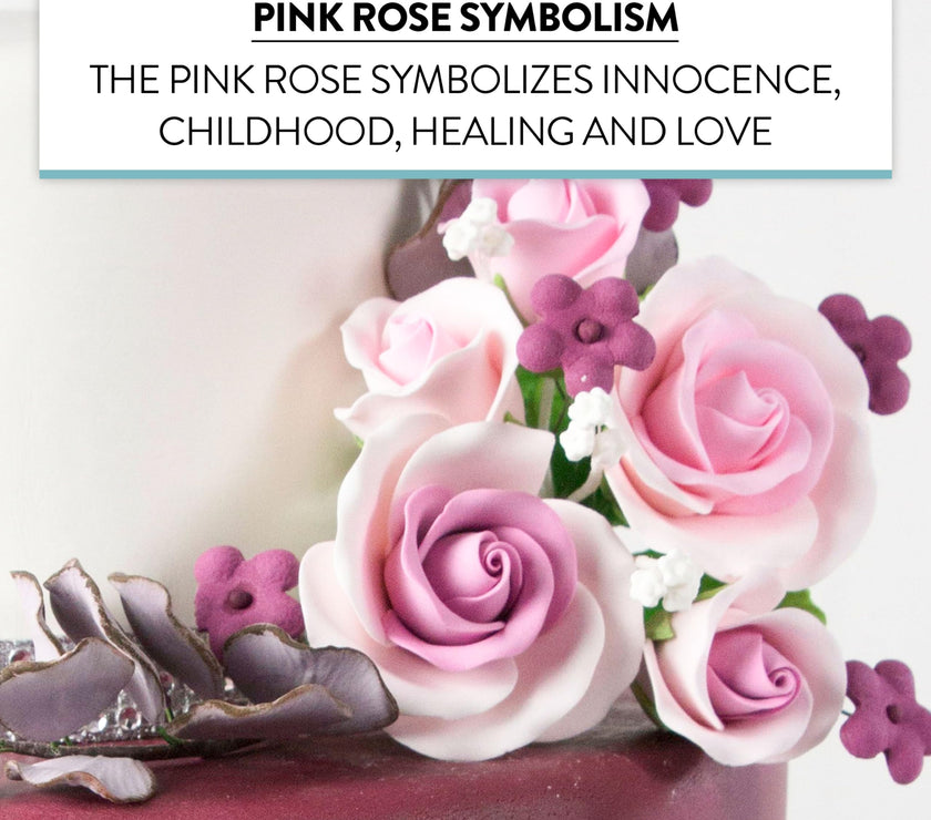 Rose Bouquet Cake Decoration, Elegant Garden Rose Cake Topper, by Global Sugar Art, Pink and Lavender
