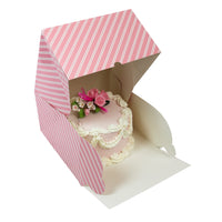 Global Sugar Art Auto-Popup Extra Deep Square Cake Box with Window, 12 x 12 x 6 Inches