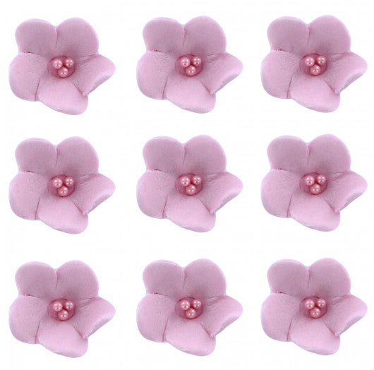 Global Sugar Art Blossom Sugar Cake Flowers with Pearl Stamens, Pink, by Chef Alan Tetreault