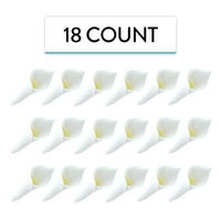 Calla Lily Sugar Cake Flowers by Global Sugar Art, White with Yellow, Unwired, Medium, 18 Count