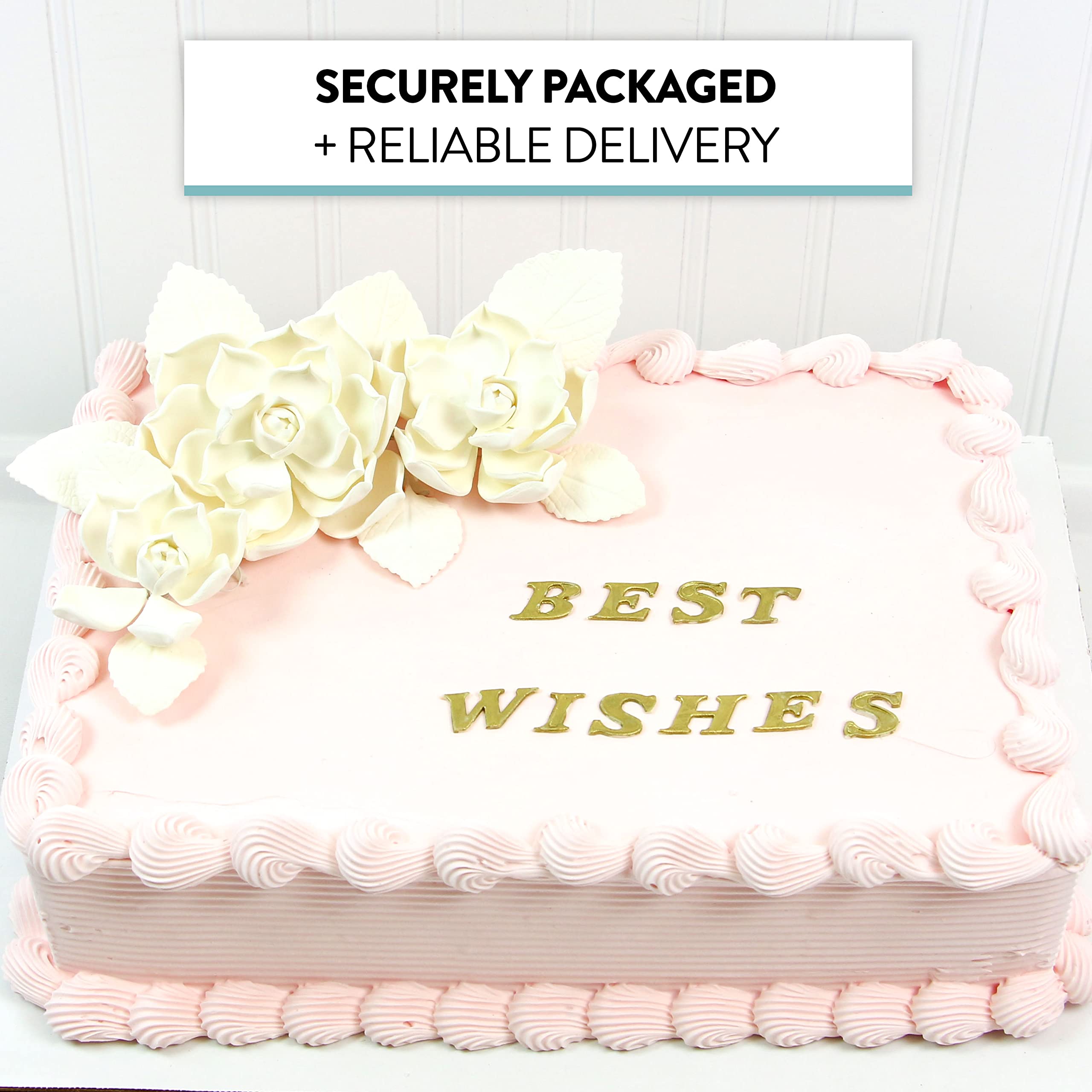 Global Sugar Art Succulent Parva Sugar Cake Flowers, White Assortment, 3 Count by Chef Alan Tetreault