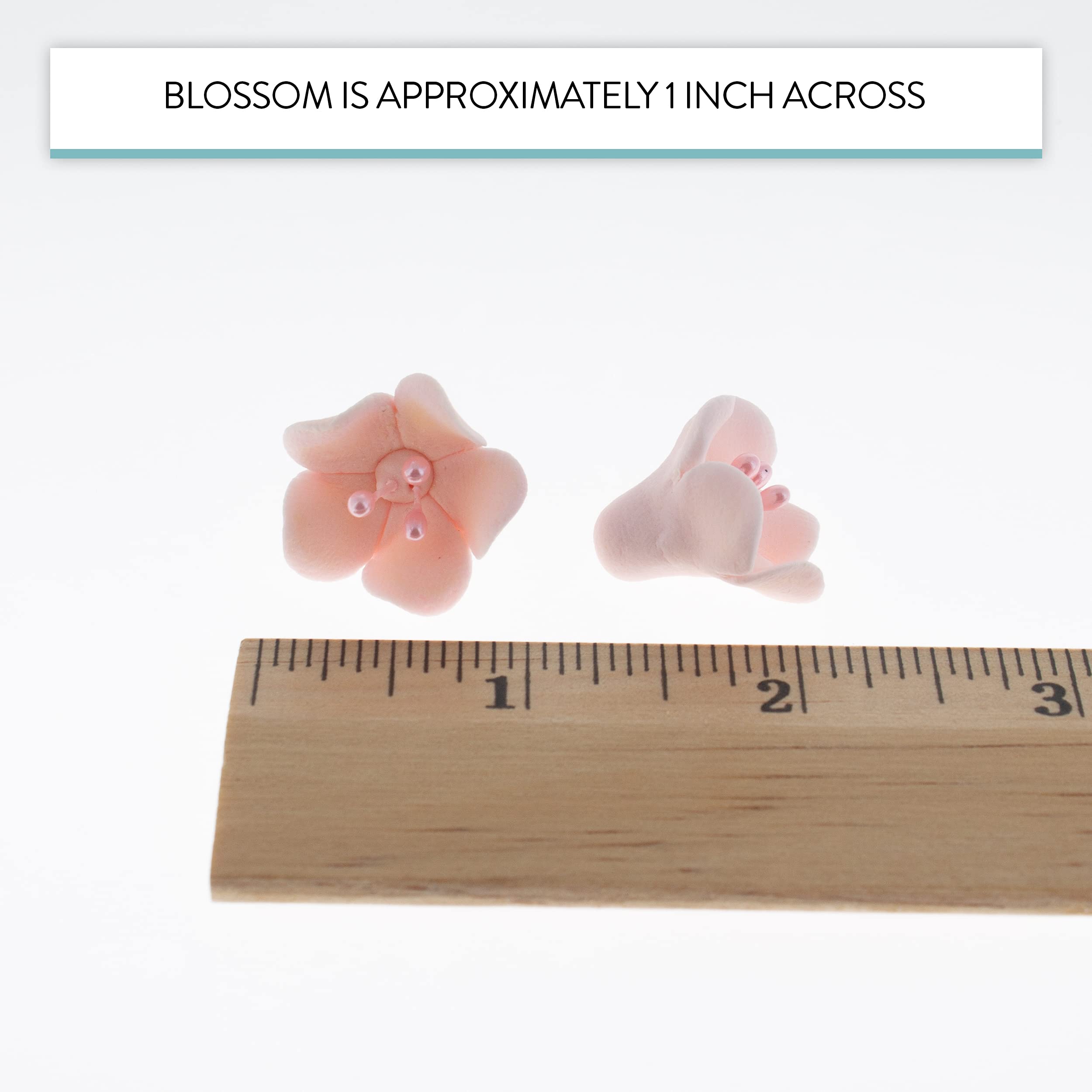 Global Sugar Art Blossom Sugar Cake Flowers with Pearl Stamens, Pink, by Chef Alan Tetreault