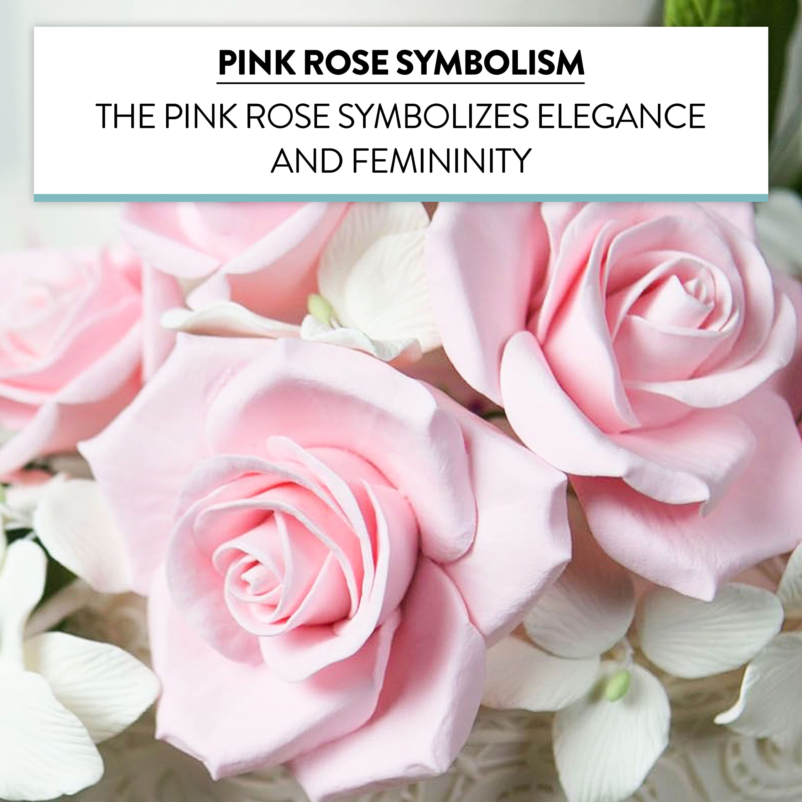 Peace Rose Sugar Flowers for Cake Decorating, by Global Sugar Art, Large, Pink