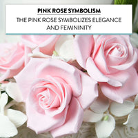 Peace Rose Sugar Flowers for Cake Decorating, by Global Sugar Art, Large, Pink