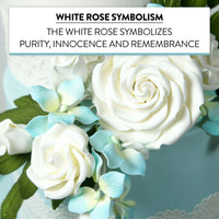 Rebecca Roses, Gum Paste Flowers for Cakes, by Global Sugar Art, White, Medium