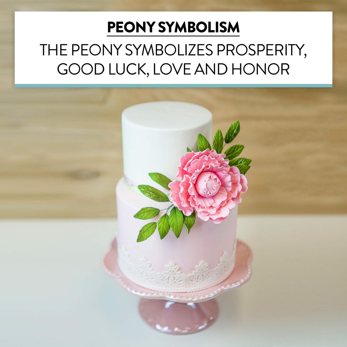 Premium Peony Sugar Flower by Global Sugar Art, Pink