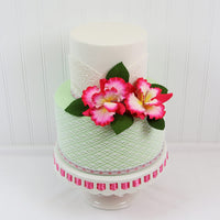 Dutch Iris Sugar Cake Flower, Cake Topper by Global Sugar Art, Pink