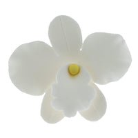 Orchid Sugar Cake Flowers, African Orchids, by Global Sugar Art, White, 6 Count