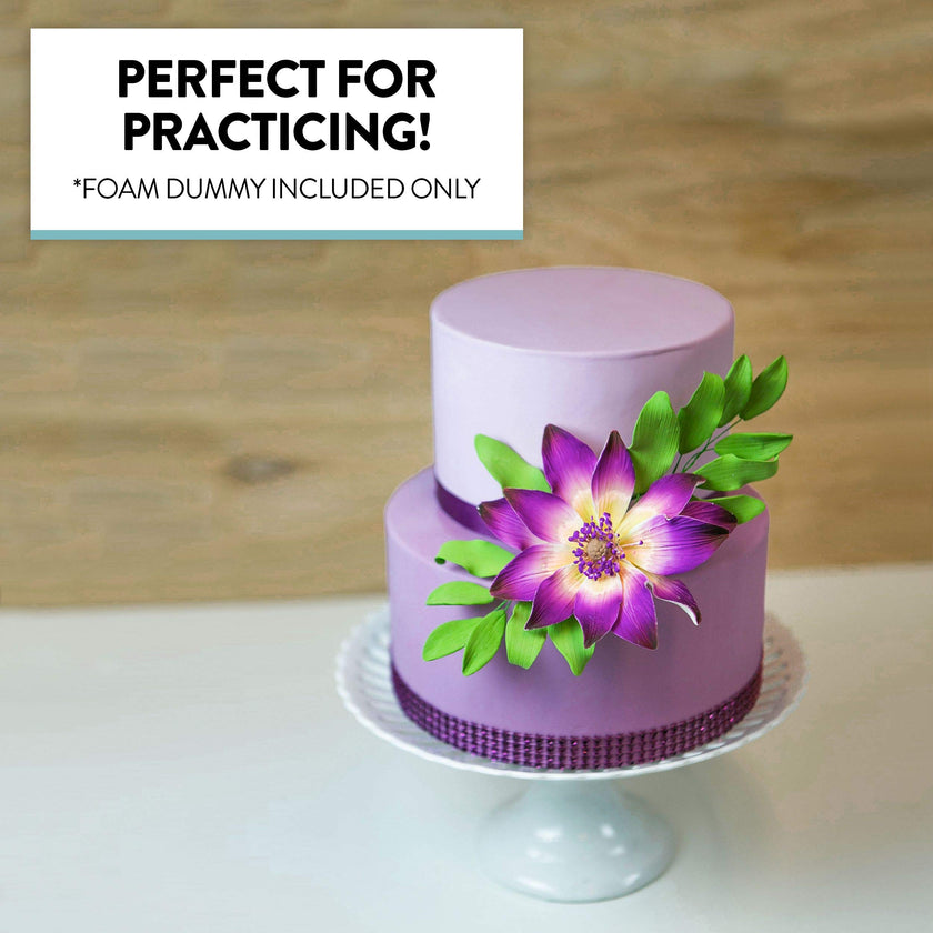8x8 Inch Square Cake Dummy – Styrofoam Fake Cake for Decorating, Display & Practice, by Global Sugar Art