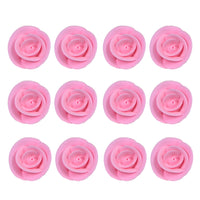 Premium Edible Roses for Cakes and Cupcakes, Sweet Royal Icing Roses, by Global Sugar Art, Pink