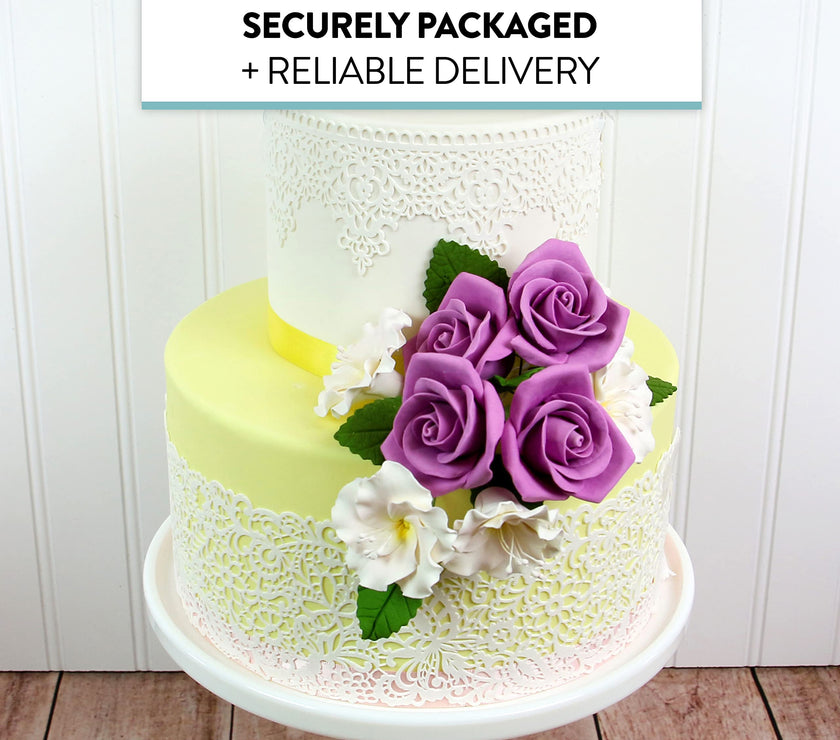 Azalea Sugar Flowers for Cake Decorating, by Global Sugar Art, White