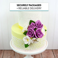 Azalea Sugar Flowers for Cake Decorating, by Global Sugar Art, White