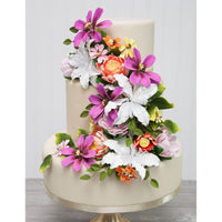 Rose Leaf Spray, Sugar Cake Flower Leaves by Global Sugar Art, Green Faded Tips