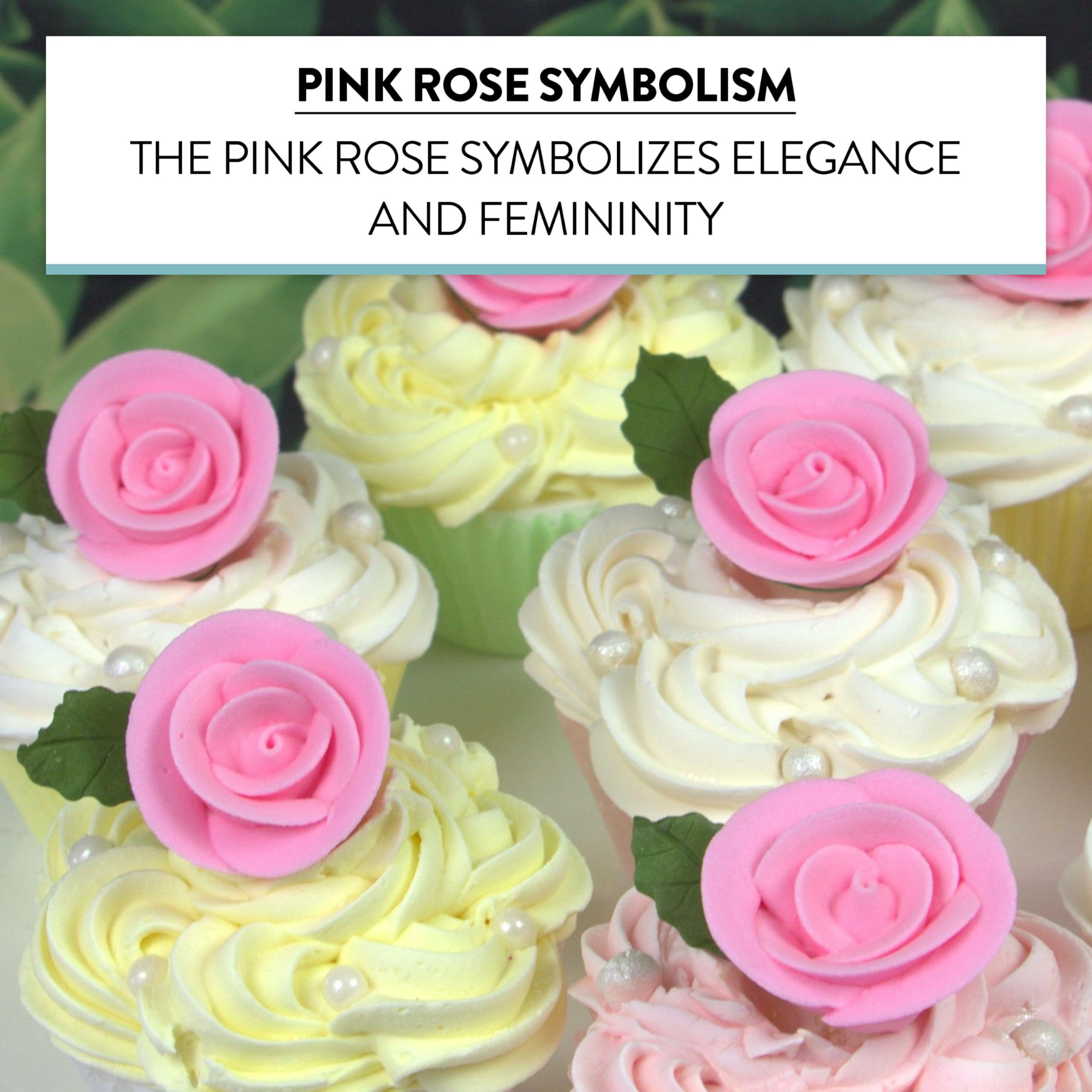 Premium Edible Roses for Cakes and Cupcakes, Sweet Royal Icing Roses, by Global Sugar Art, Pink