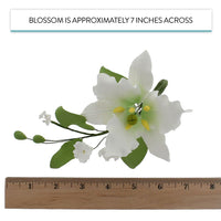 Sugar Lilies, Lily Flower Sprays, Cake Toppers by Global Sugar Art, White Casablanca Easter Lily Spray