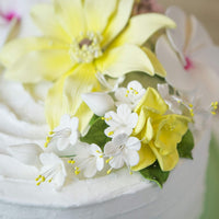 Cherry Blossom Sugar Cake Flower Spray, by Global Sugar Art, White