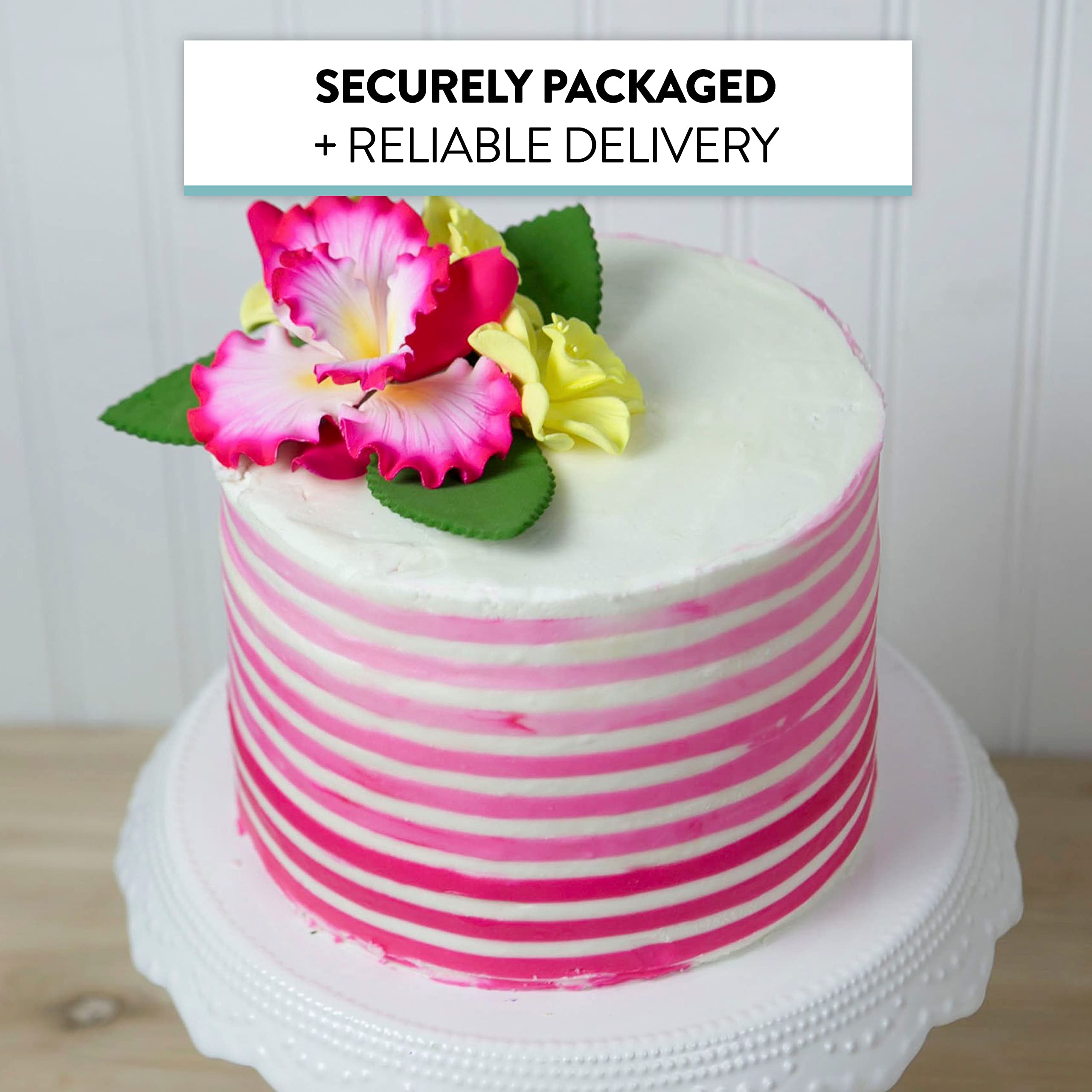 Daffodil Sugar Cake Flowers by Global Sugar Art, Yellow, 6 Count