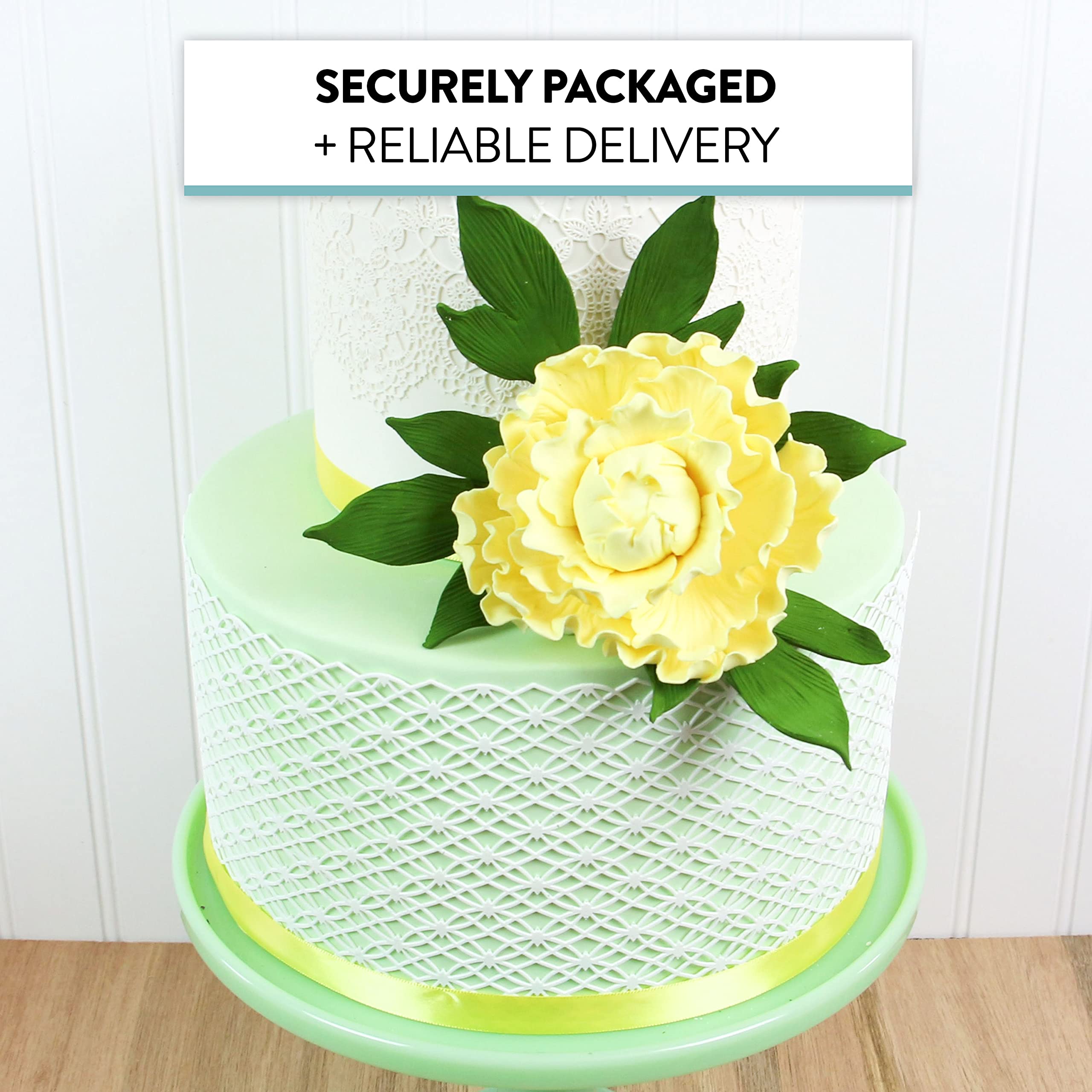 Peony Leaf  Spray  Cake Decoration by Chef Alan Tetreault, Global Sugar Art, 2 Count