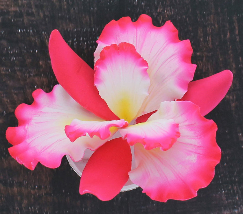 Dutch Iris Sugar Cake Flower, Cake Topper by Global Sugar Art, Pink