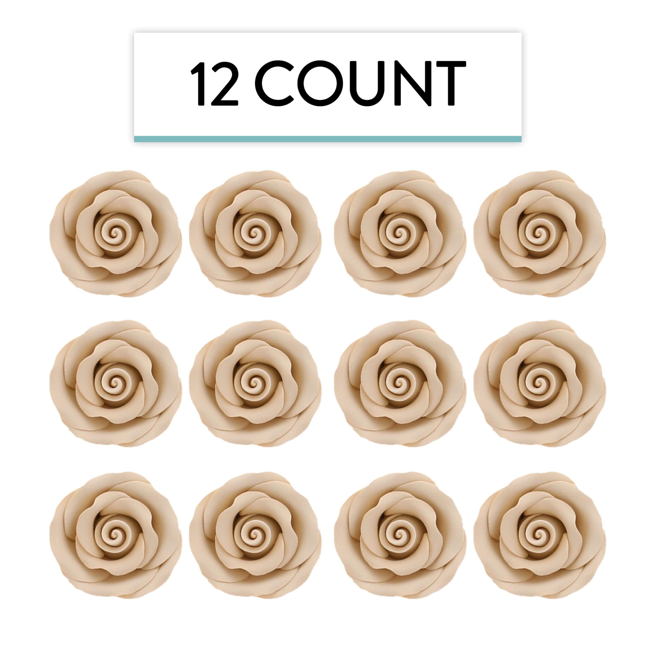 Premium Roses for Decorating Cakes and Cupcakes, by Global Sugar Art, Medium, Lavender Pink Yellow Peach