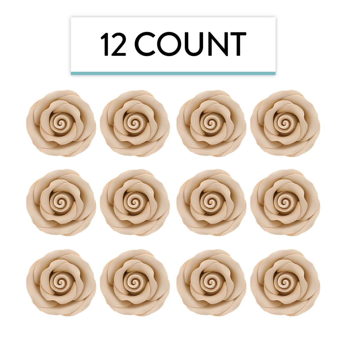 Premium Roses for Decorating Cakes and Cupcakes, by Global Sugar Art, Medium, Lavender Pink Yellow Peach