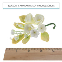 Tropical Cake Topper Frangipani Spray Gum Paste Flower by Global Sugar Art, Small