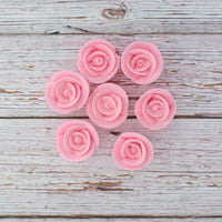 Premium Edible Roses for Cakes and Cupcakes, Sweet Royal Icing Roses, by Global Sugar Art, Pink