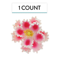 Deluxe Peony Decoration for Cakes, by Global Sugar Art, Pink with White