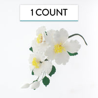 Orchid Sugar Cake Flowers, Camellia Orchid Spray, by Global Sugar Art, White