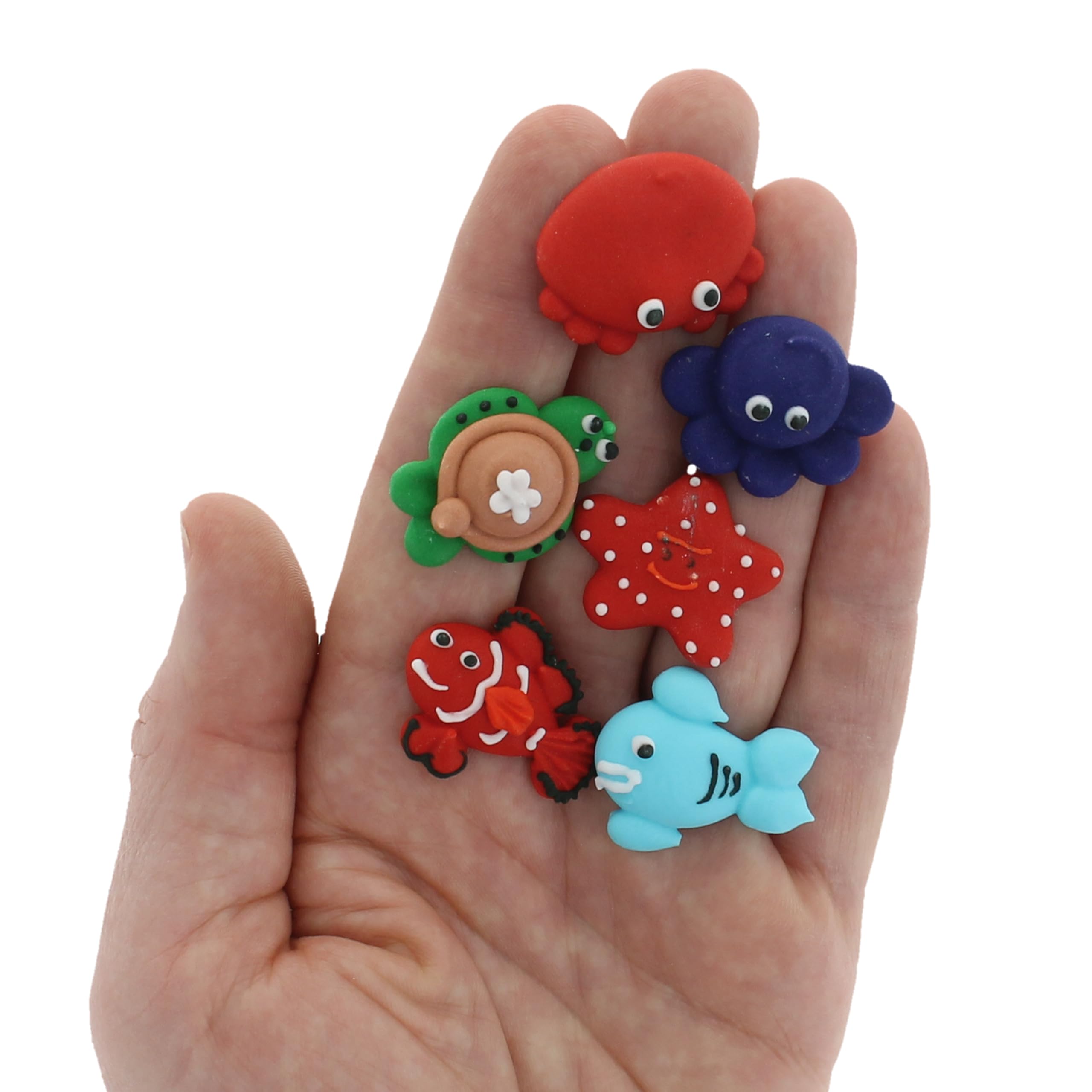 Under the Sea Royal Icing Decorations for Birthday Cakes, Cupcakes and Cookies, by Global Sugar Art