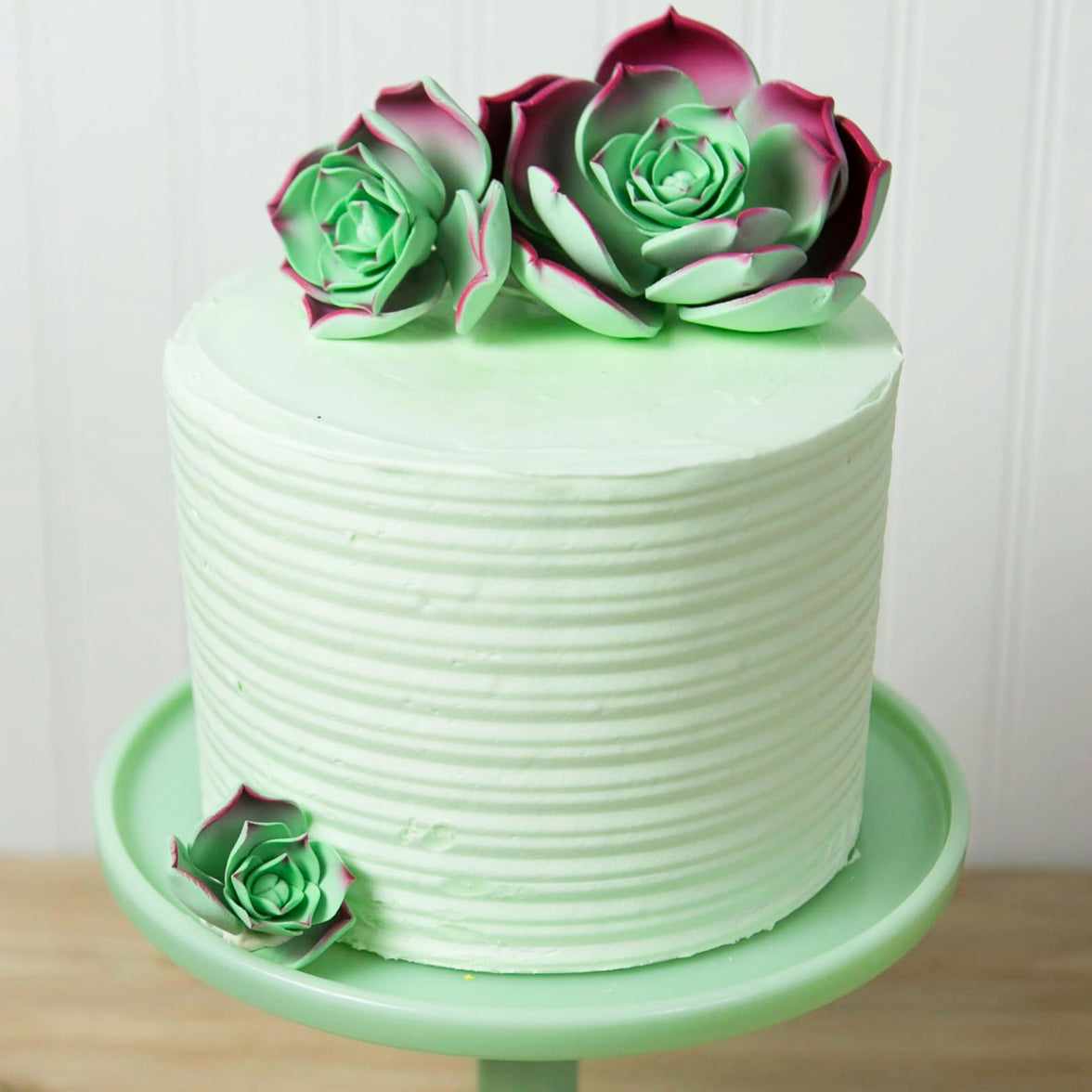 Global Sugar Art Succulent Taurus Sugar Cake Flowers Assortment with Wire, 3 Count by Chef Alan Tetreault