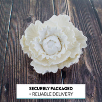 Premium Peony Sugar Flower by Global Sugar Art, White