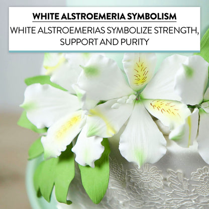 White Alstroemeria, 3 Count