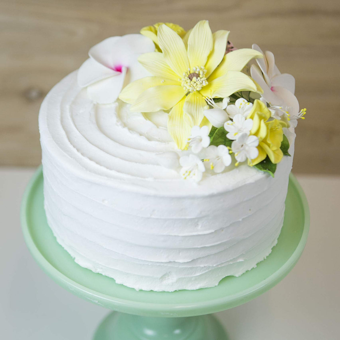 Tranquil Water Flowers, Decorative Sugar Cake Flowers by Global Sugar Art, 3 Count, Yellow