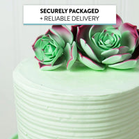 Global Sugar Art Succulent Taurus Sugar Cake Flowers Assortment with Wire, 3 Count by Chef Alan Tetreault