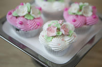 Global Sugar Art Blossom Sugar Cake Flowers with Pearl Stamens, Pink, by Chef Alan Tetreault