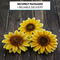 Sunflower Sugar Flowers for Cake Decorating, Fall Collection, by Global Sugar Art