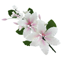 Sugar Lilies, Lily Flower Sprays, Cake Toppers by Global Sugar Art, Pink Double Rubrum Lily Spray